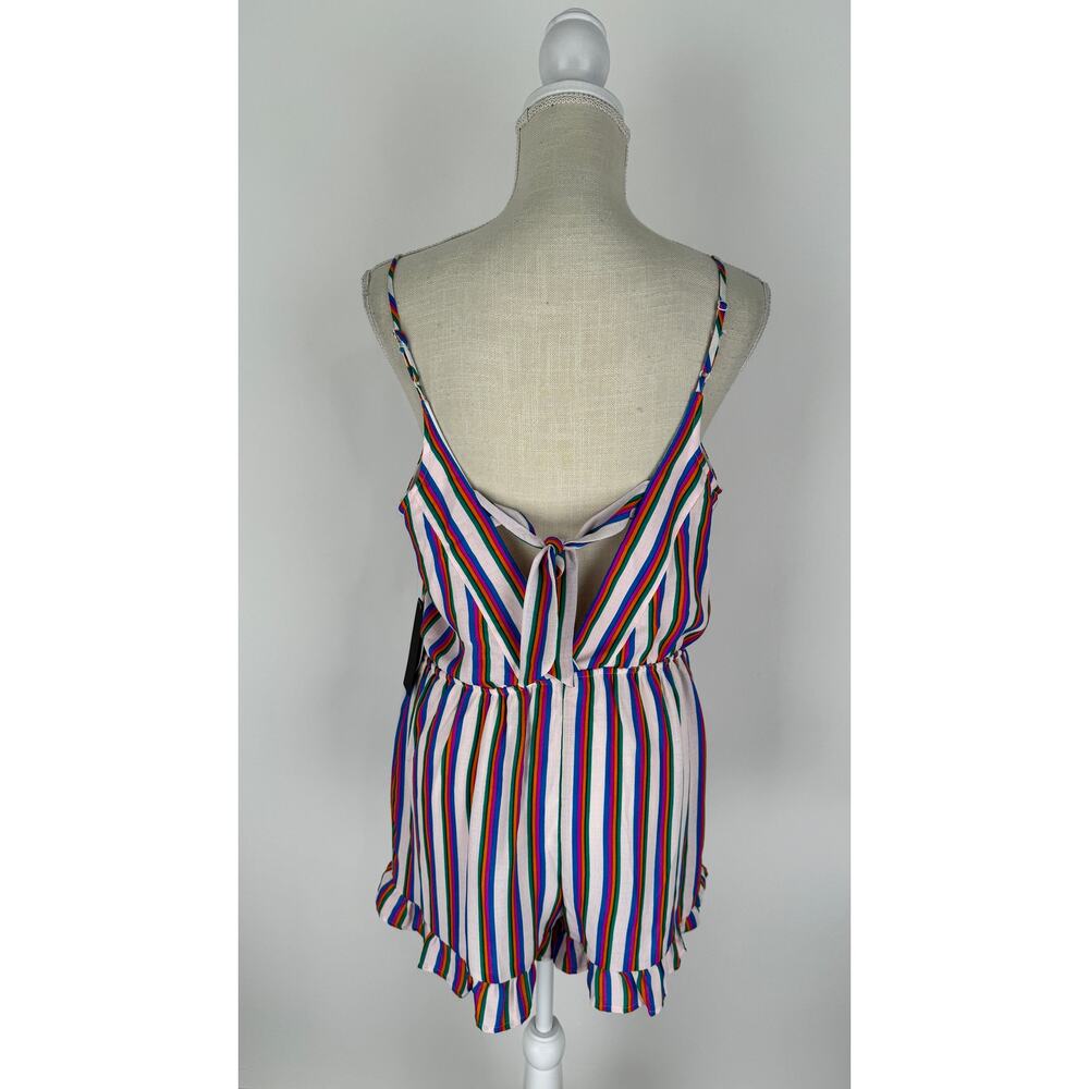 Jodi Kristopher Multicolor Striped Sleeveless Romper - Picture 5 of 14